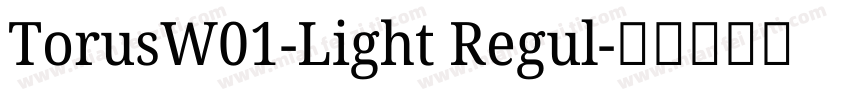 TorusW01-Light Regul字体转换